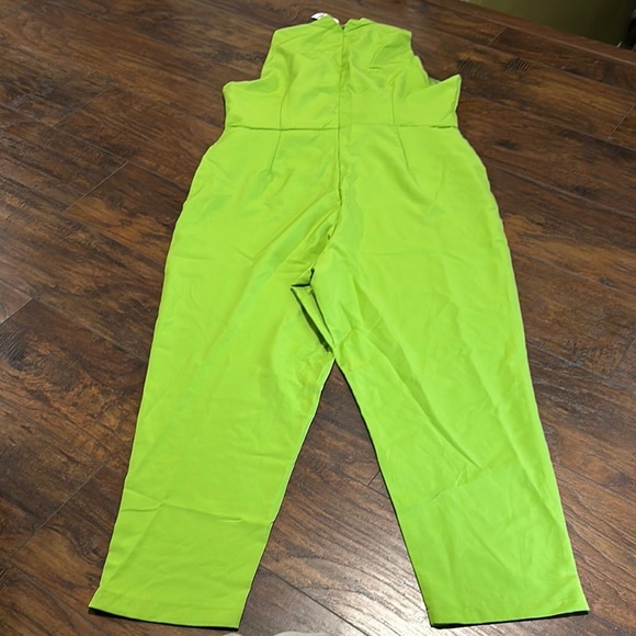 New York and Company Neon Green Capri Jumpsuit - Picture 13 of 13